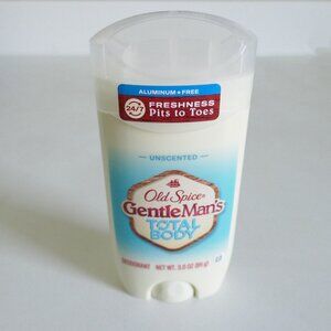 NEW Old Spice Gentleman's Total Body Deodorant aluminum free unscented 3oz
